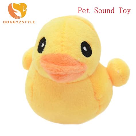 High Quality Goods Dog Pet Puppy Cute Yellow Plush Duck Chew Squeaky
