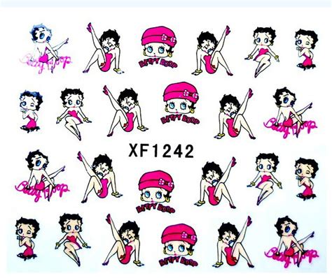 24 Betty Boop Nail Sticker Beauty Sexy Nail Art Stickers Etsy