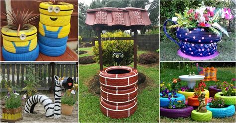 Disposing of old tires is a growing problem in the world. DIY Tire Decor That Brings Color In Your Garden+Very ...
