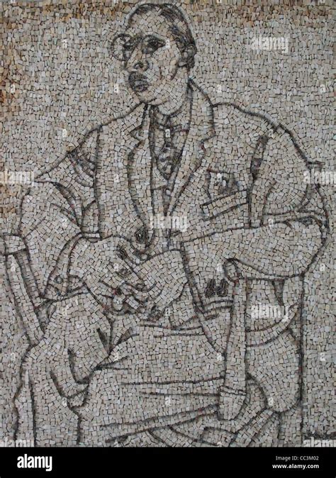 Interpretation In Mosaic Of Pablo Picassos Portrait Of Igor Stravinsky