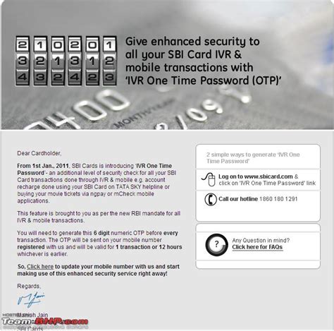 We did not find results for: Now, one-time-password for credit cards from 1st, Jan 2011 - Page 3 - Team-BHP