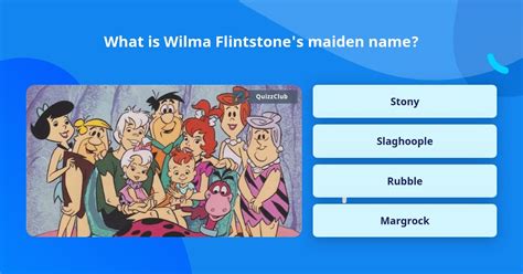 What Is Wilma Flintstones Maiden Name Trivia Questions Quizzclub