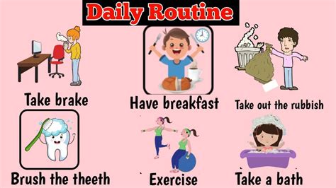 Daily Routines Useful Words To Describe Your Daily Activities Youtube