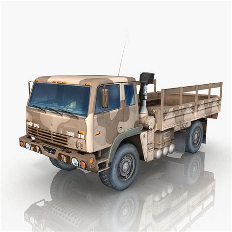 Military Truck M1078 Cargo 3d Model