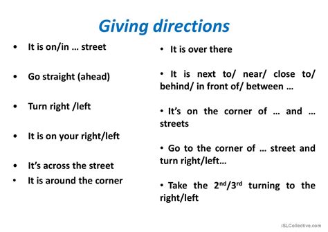Directions English Esl Powerpoints