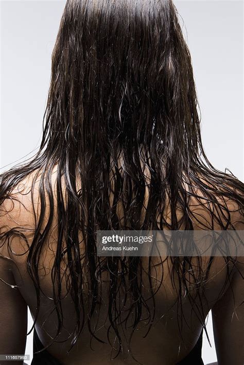 Young Woman With Long Wet Hair Back View Photo Getty Images