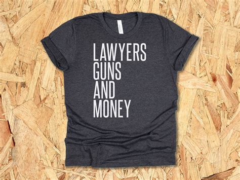 Lawyers Guns And Money Tee Crew Neck Unisex Warren Zevon Etsy
