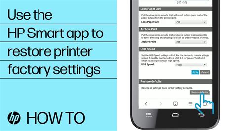 How To Use The Hp Smart App To Restore Printer Factory Settings Hp