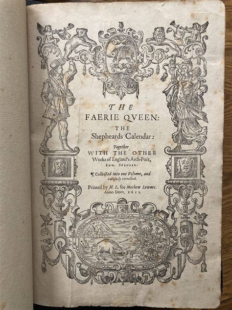 Edmund Spenser The Faerie Queene 1615 Early Modern Female Book