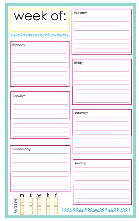 Free Printable Weekly Planner Pages Printable Templates