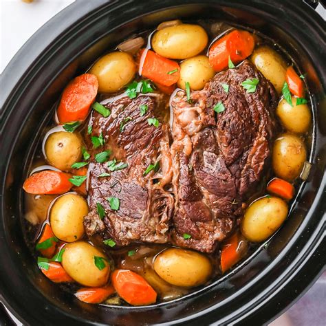 Easy Slow Cooker Pot Roast Classic Recipe With Potatoes Carrots