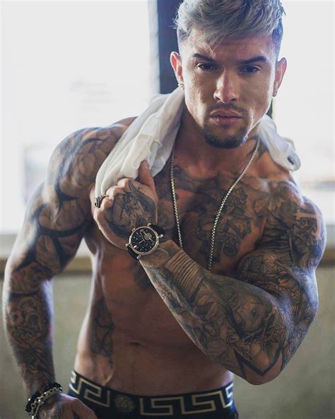 Male Fitness Model With Tattoos Fitnessqe
