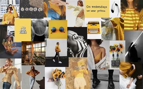 Light Yellow Aesthetic Collage Wallpaper Laptop Jule Freedom