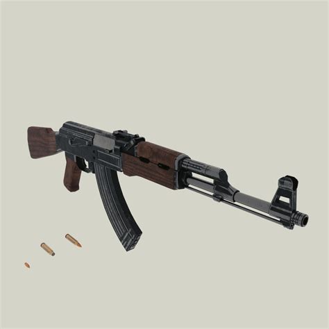 Ak 47 Free 3d Model Obj Free3d