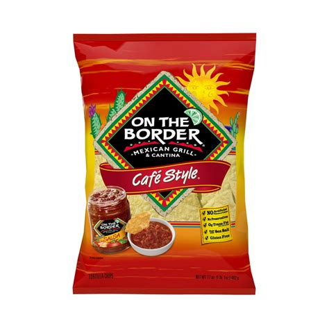 on the border mexican grill and cantina cafe style tortilla chips 17 oz