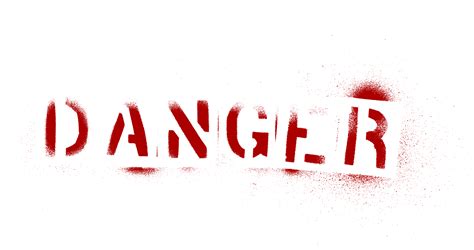 4 Grunge Word Danger Png Transparent