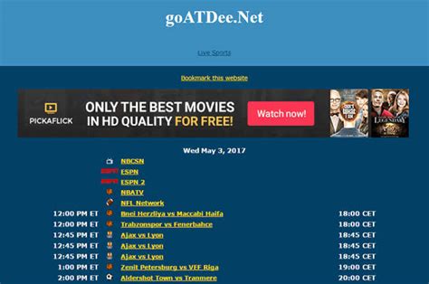Goatdee Best Websites To Stream Live Sports In Hd For Free