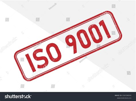 Iso 9001 Certification Stamp Flat Style Stock Vector Royalty Free
