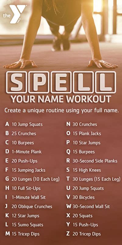My name is … save my name, email, and website in this browser for the next time i comment. The Spell-Your-Name Workout | YMCA of Middle Tennessee