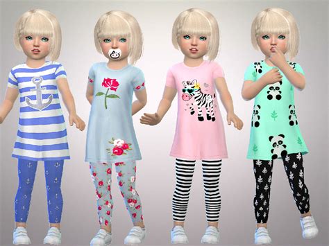 The Sims Resource Toddler Girls Full Outfits