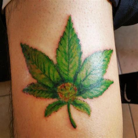 In general, a picture of this plant emblazoned on anything is representative of the wearer's use of the plant; #WeedWednesday: The Best Marijuana-Inspired Tattoos on the ...