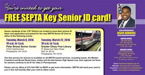 Maybe you would like to learn more about one of these? Free SEPTA Key Senior ID Card - Frankford Gazette