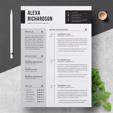 Modern 2 Page Cv Template Word Free Download