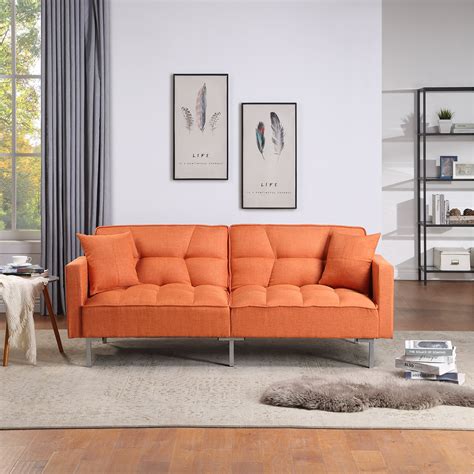 Clearance Mid Century Modern Sofa Bed Sectional Sofa With Metal Legs