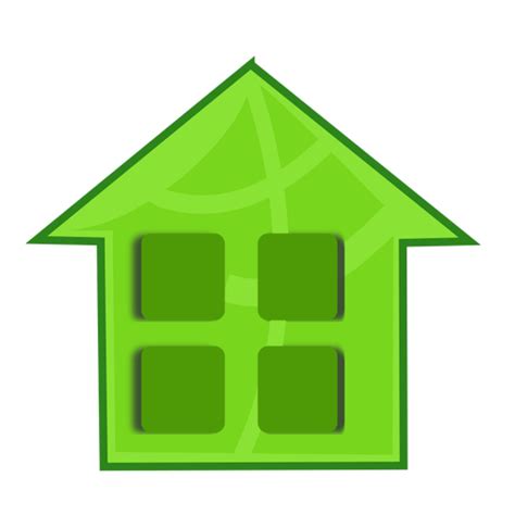Vector Clip Art Of Green Home Public Domain Vectors