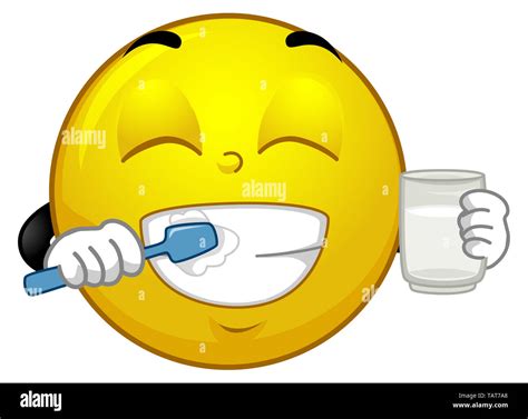 Tooth Smiley Face Brushing Toothbrush Hi Res Stock Photography And