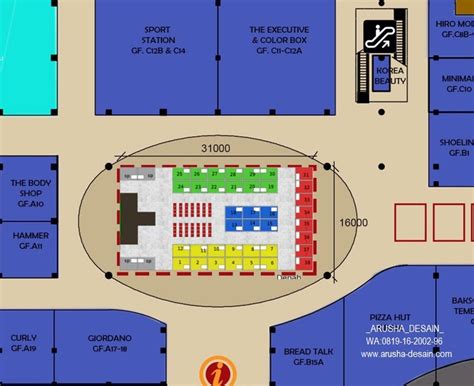 Denah Berwarna Layout Pameran Di Mall Arusha Designer