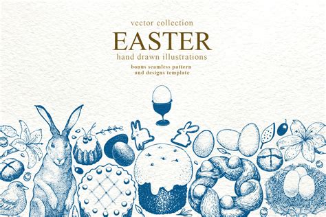 Easter Vector Collection On Yellow Images Creative Store