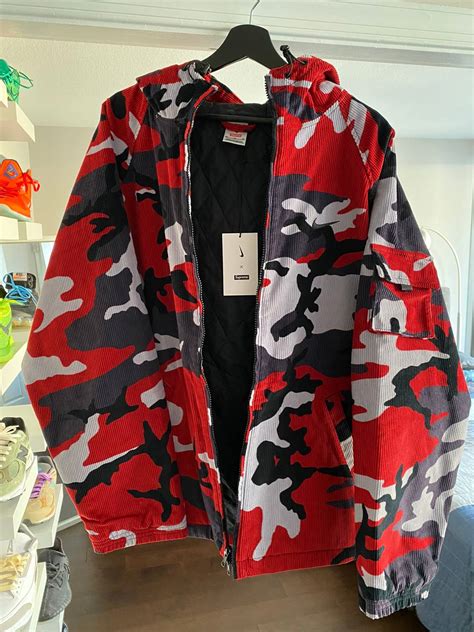 Supreme Supreme X Nike Red Camo Jacket Grailed