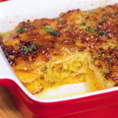 Butternut Squash Gratin With Gruyere And Parmesan Recipe Cooking