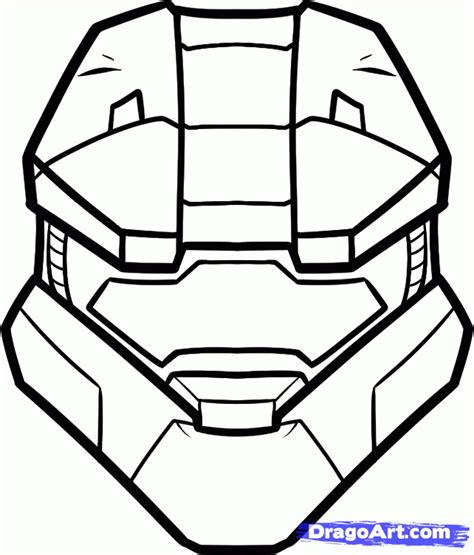 Halo Master Chief Helmet Coloring Pages Coloring Pages