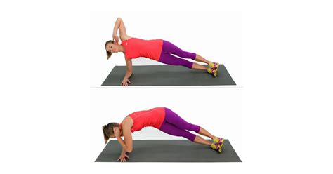 Side Elbow Plank With A Twist Plank Variation Exercises Popsugar