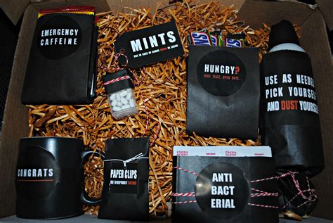 See more ideas about new job gift, job gifts, new job. New Job Survival Kit - perfect for the first day of work ...