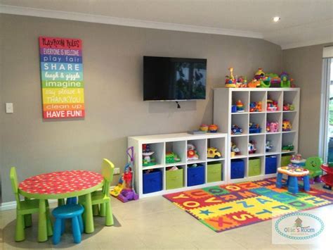 When it comes to kids playroom ideas, creating a number of different play zones or play centers is one of my favorite ideas. Play room | Playroom decor, Playroom, Boy room