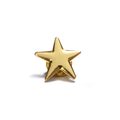 Gold Star Lapel Pin 25pcspack Size 34 W 1 L
