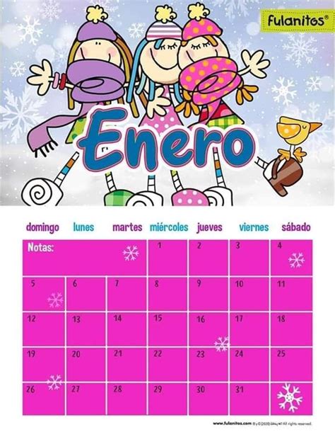 Calendario Enero 2022 Para Imprimir Infantil Zona De Información