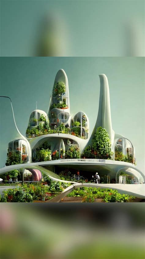 Biophilic Futuristic Urban Design Architecture Midjourney Ai Imagined 2022
