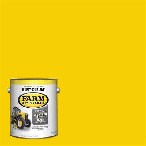 Rust Oleum 1 Gal Farm Implement J D Yellow Gloss Enamel Paint 2