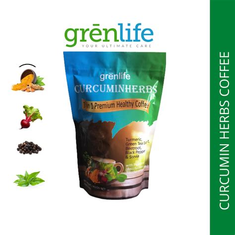 Grenlife Curcumin Herb Green Coffee Turmeric Natural Anti
