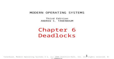 1 Modern Operating Systems Third Edition Andrew S Tanenbaum Chapter 6