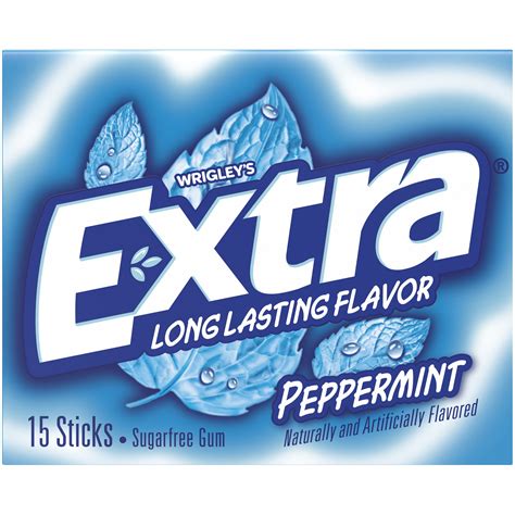 Extra Peppermint Sugar Free Chewing Gum 15ct
