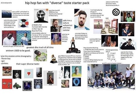Hip Hop Fan Wdiverse Taste Starter Pack Rstarterpacks Starter