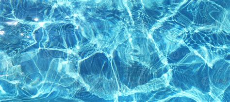 Blue Rippled Water Surface Of Turquoise Swimming Pool Summer Vacations