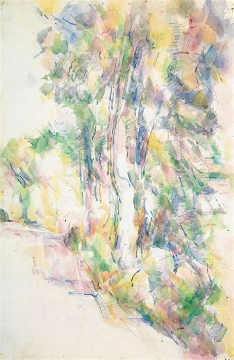 Paul Cézanne French 1839 1906 Route Avec Arbres Sur Une Pente Road