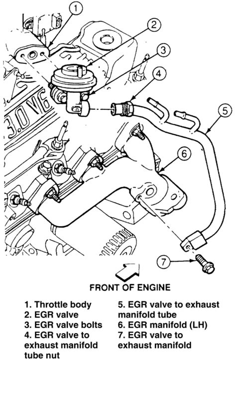 Where Is Egr Valve Located On 1991 Ford Ranger 40l Fixya