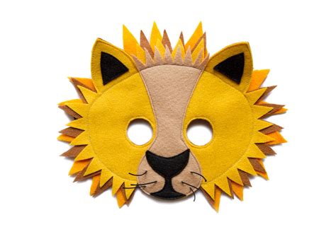Lion Mask Felt Mask Safari Animal Mask Children Lion
